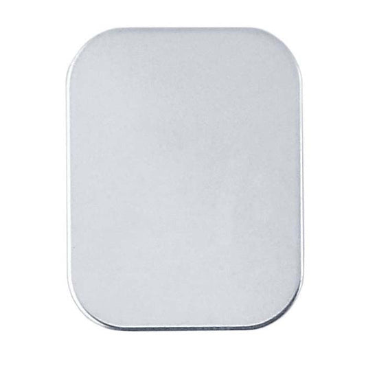 .999 Finsilver 16 x rundade rektangelstämplar, 0,51 mm, hård