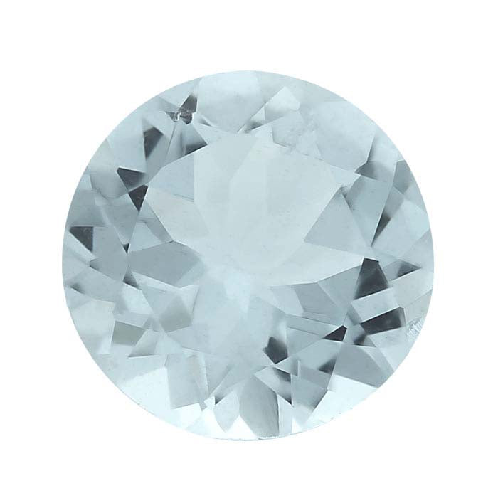 أحجار كريمة أكوامارين مستديرة متعددة الوجوه، درجة AA