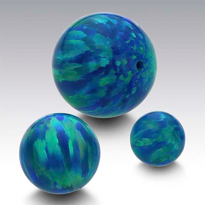 Kyocera Peacock Opal 6mm Bead