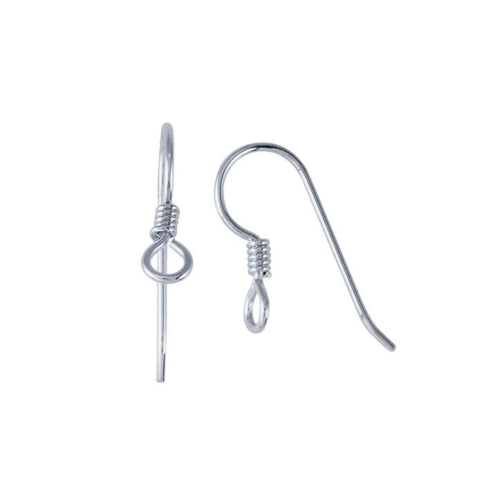 Ear Wire Components Heavy Ear Wire with Loop and Coil – Amadesa