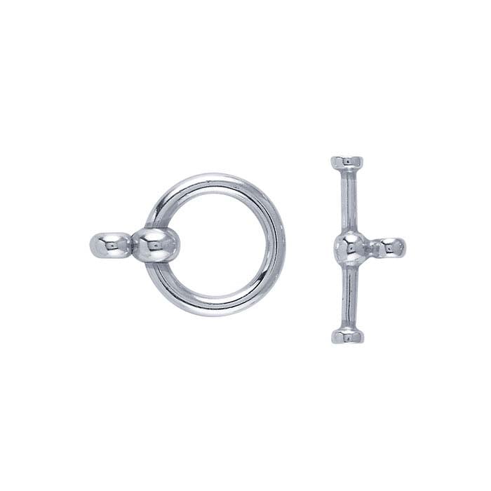 Sterling Silver Bezeled Toggle Clasp