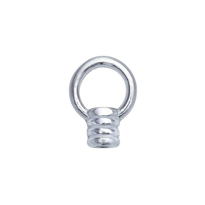 Sterling Silver Coil-Style Crimp End Cap
