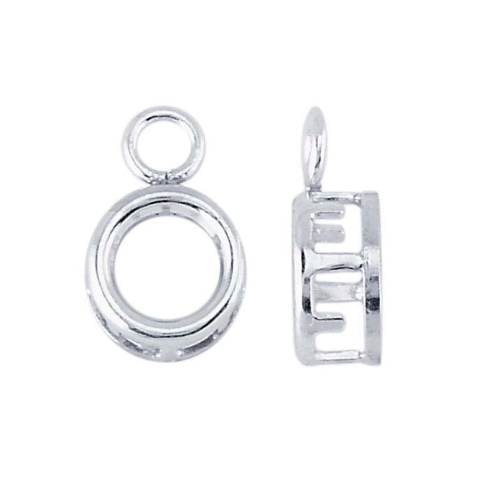 Sterling Silver Round Back-Set Component Mounting