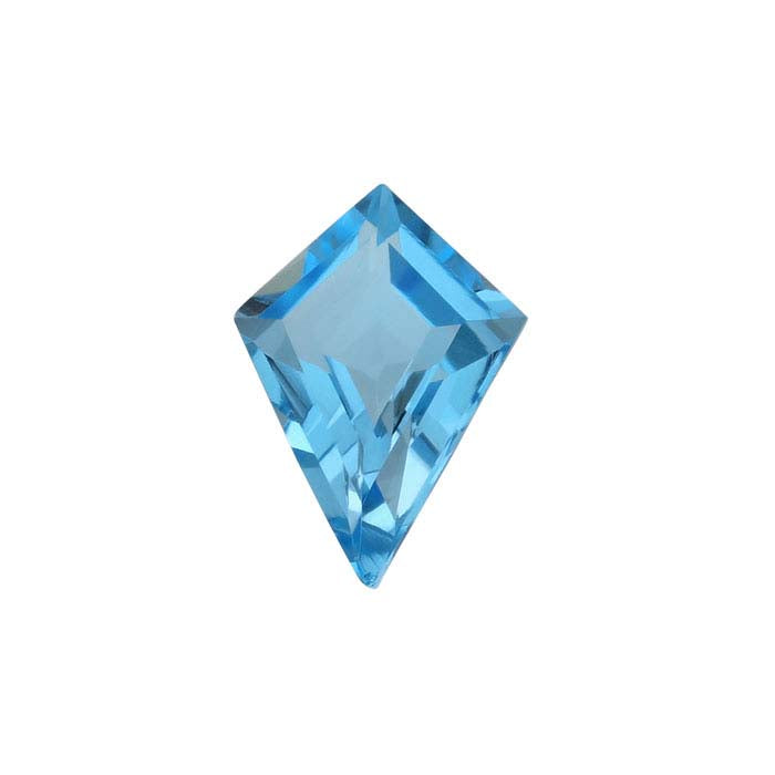 Swiss-Blue Topaz Kite Faceted Gemstones, AA-Grade