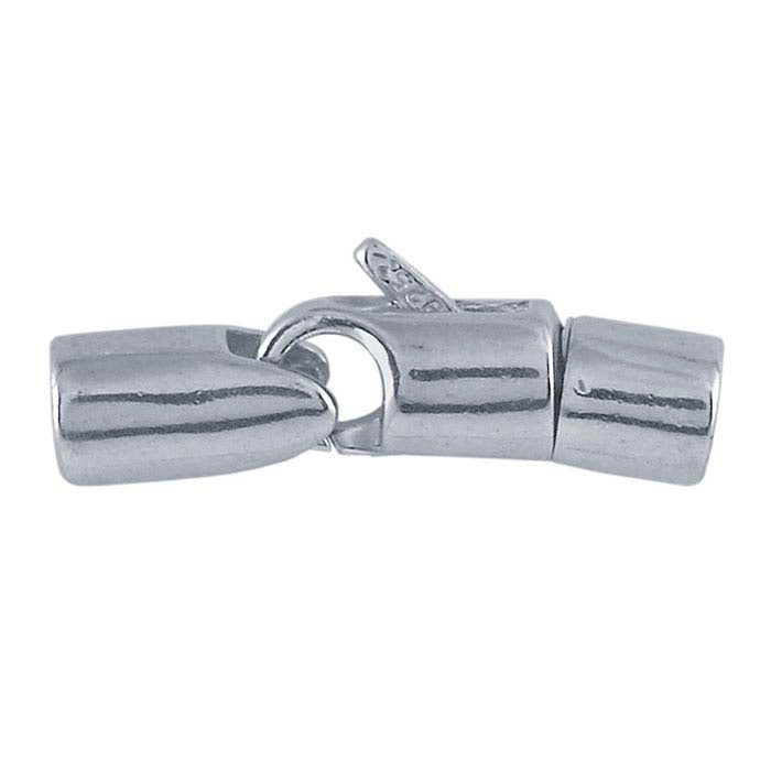 Sterling Silver Tube-End Swivel Lobster Clasp