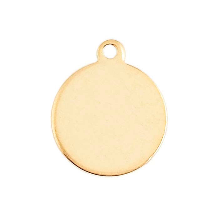 14/20 Yellow Gold-Filled Round Disc Charm