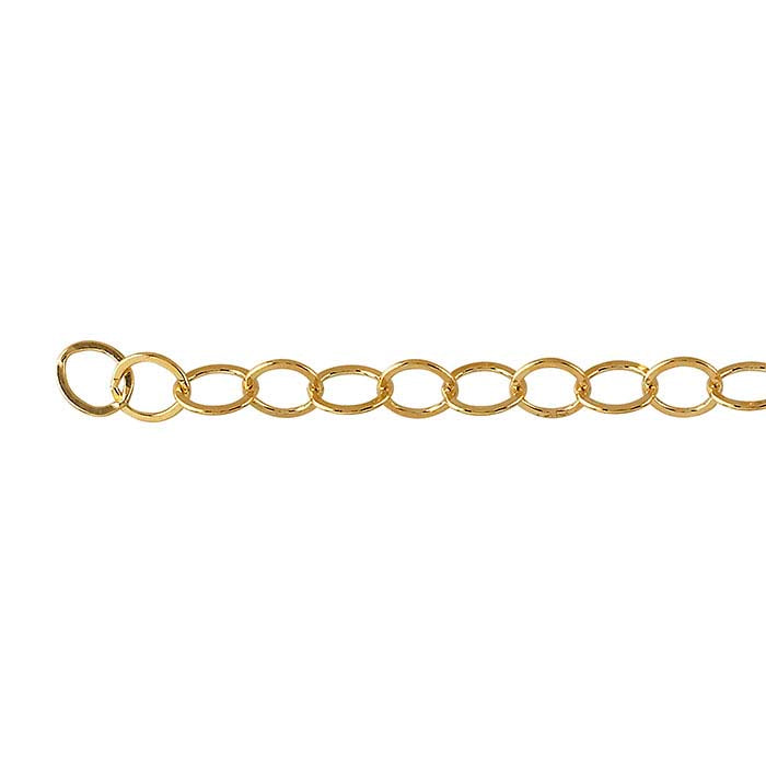 14/20 Yellow Gold-Filled Flat Oval Cable Chain
