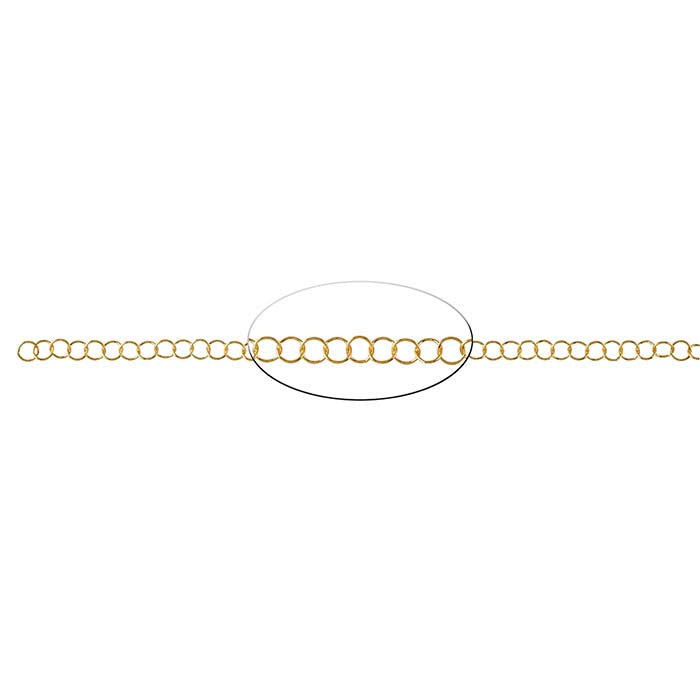 14/20 Yellow Gold-Filled Round Cable Chain