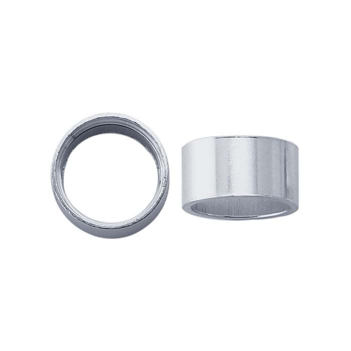 14K White Gold Round Tube Bezel Setting