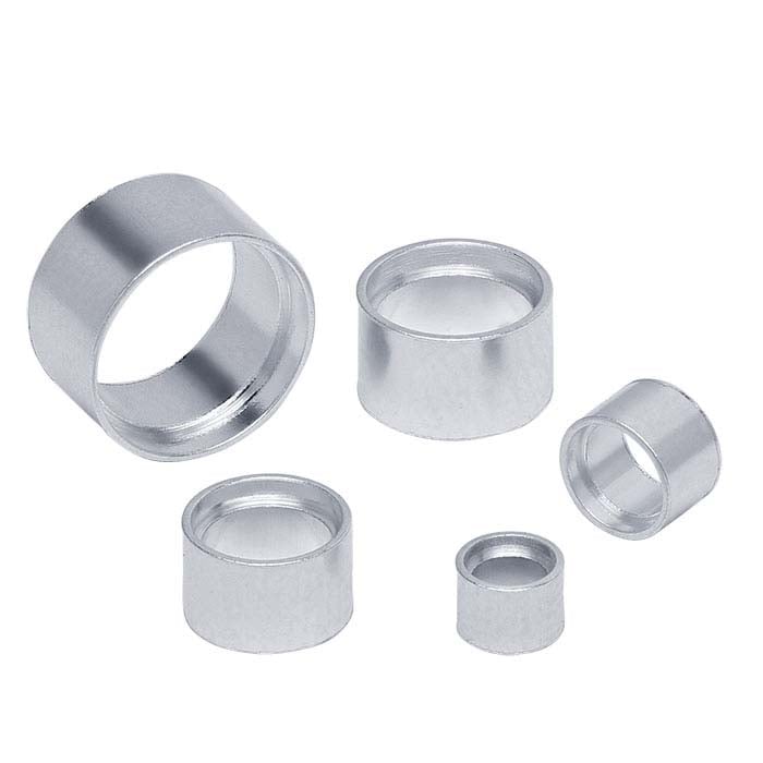 14K White Gold Round Tube Bezel Setting