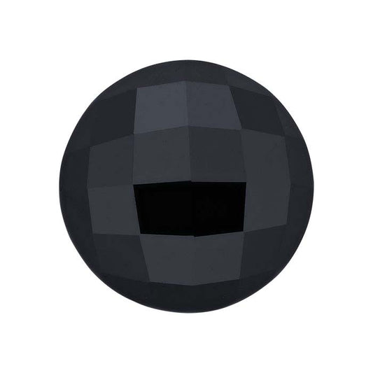 Black 4mm Round Rose-Cut Cabochon
