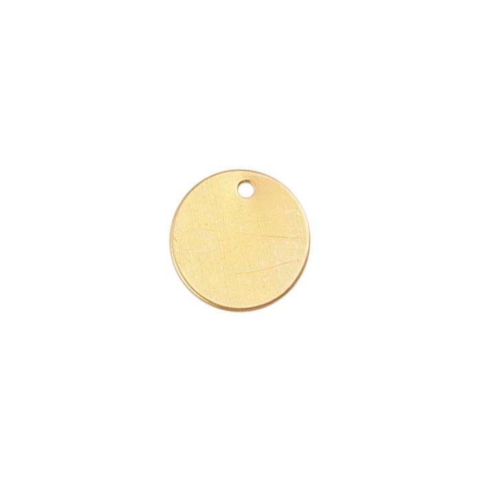 14/20 Yellow Gold-Filled Round Tags, Soft