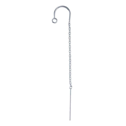 Cable Chain Ear Thread with U-Bar and Open Ring