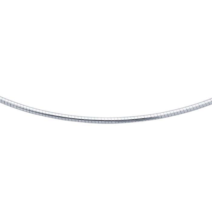 Sterling Silver Omega Round Neck Chain with Removable End Cap