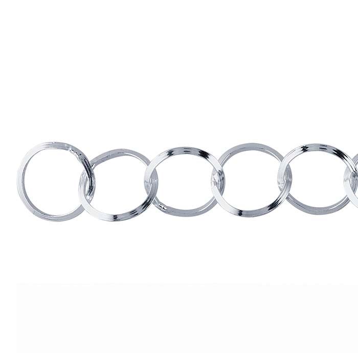 Sterling Silver Triangle Wire Round Cable Chain, By the Foot