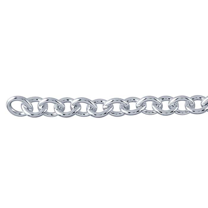 Sterling Silver Cable Chain, By the Foot