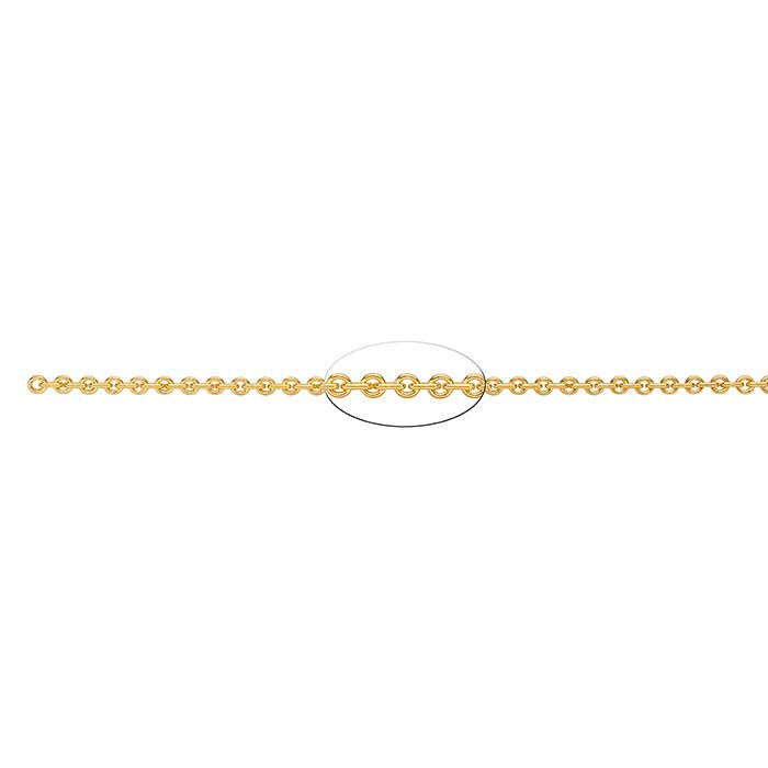 14/20 Yellow Gold-Filled Long & Short Chain, By the Foot