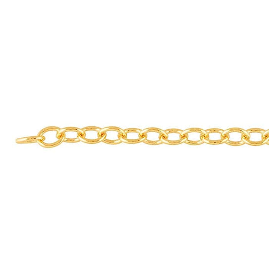 14/20 Yellow Gold-Filled Oval Cable Chain, By the Foot