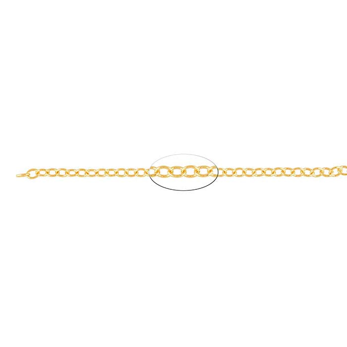 14/20 Yellow Gold-Filled Oval Cable Chain, By the Foot