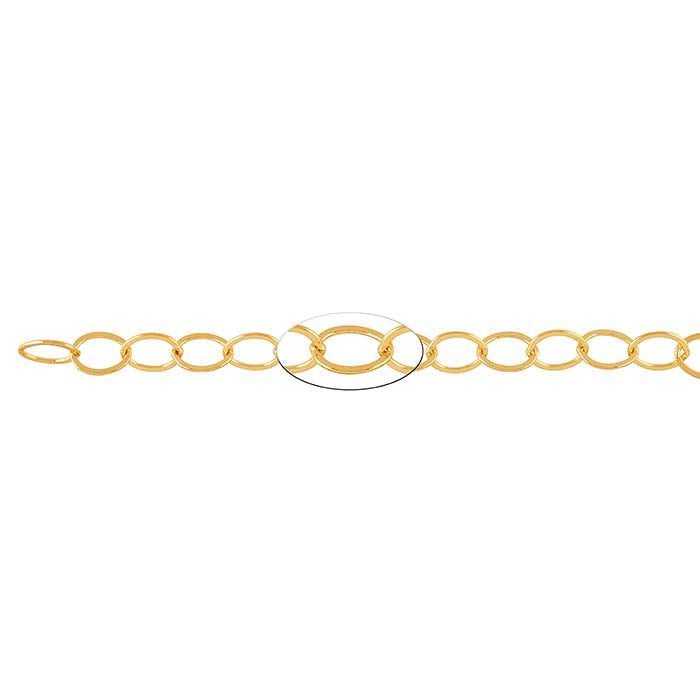 14/20 Yellow Gold-Filled Flat Oval Cable Chain