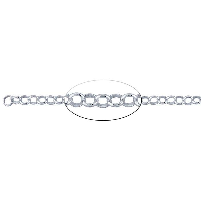 Sterling Silver Round Rolo Chain