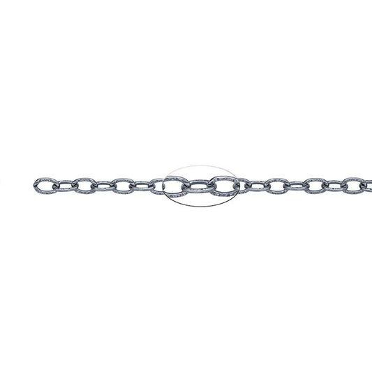 Sterling Silver Oxidized Patterned Cable Chain