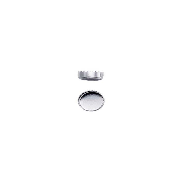 Oval Serrated-Edge Bezel Cup Setting