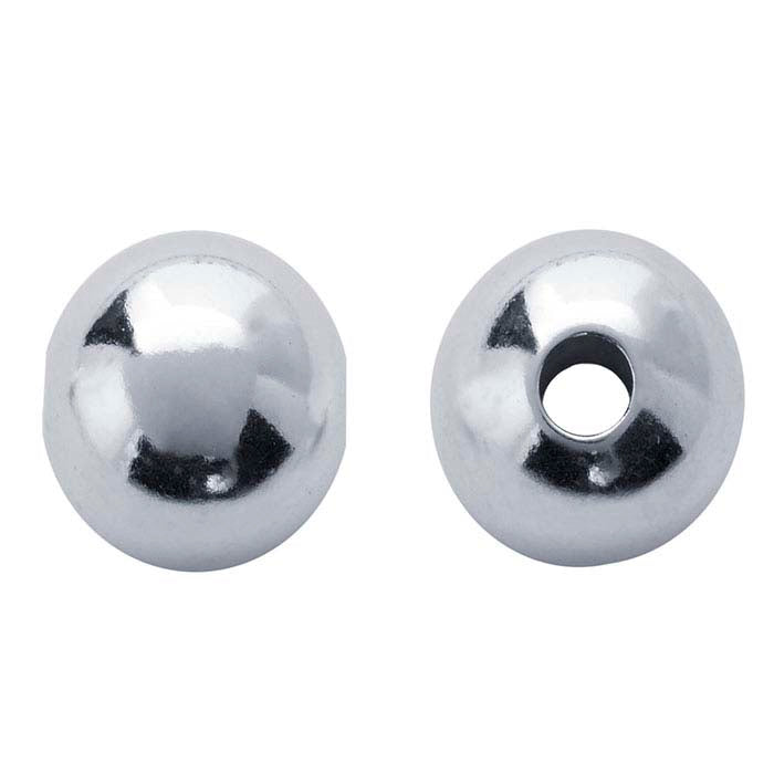 Sterling Silver Round Seamless-Look Bead