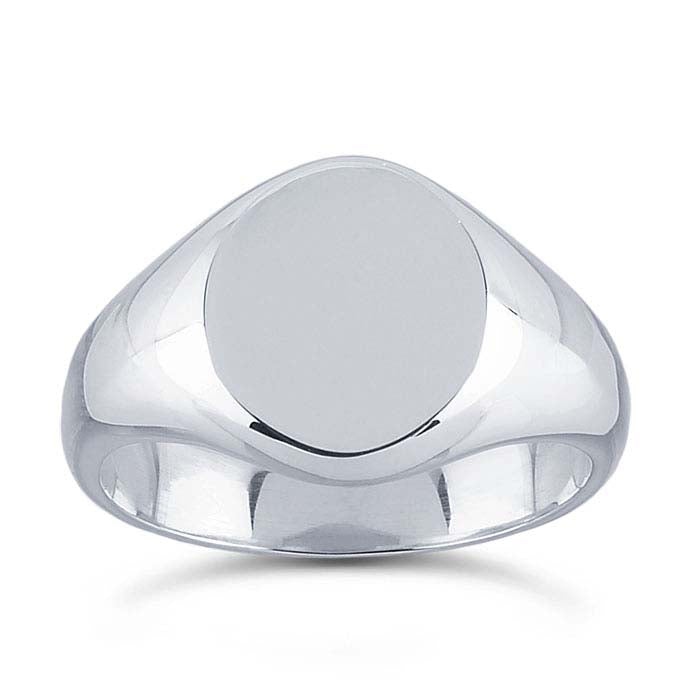 Sterling Silver 11 x Oval Signet Ring