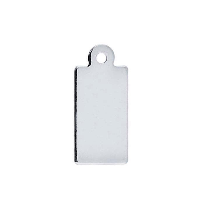 Sterling Silver Rectangle Tags, Soft