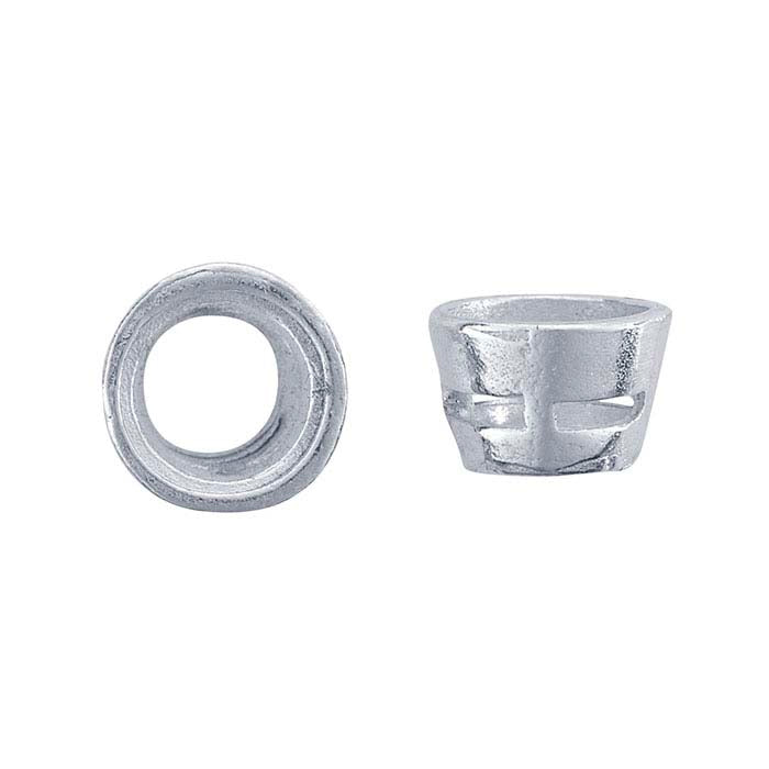 Sterling Silver Tapered Round Tube Bezel Setting