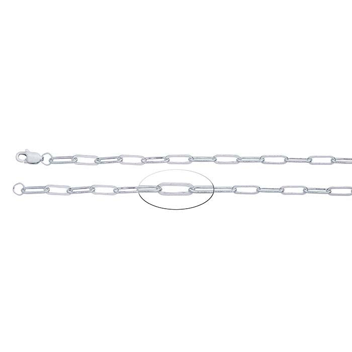 Sterling Silver Flat Oval Cable Chain