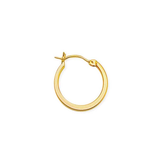 Hoop Earrings with Flat Center