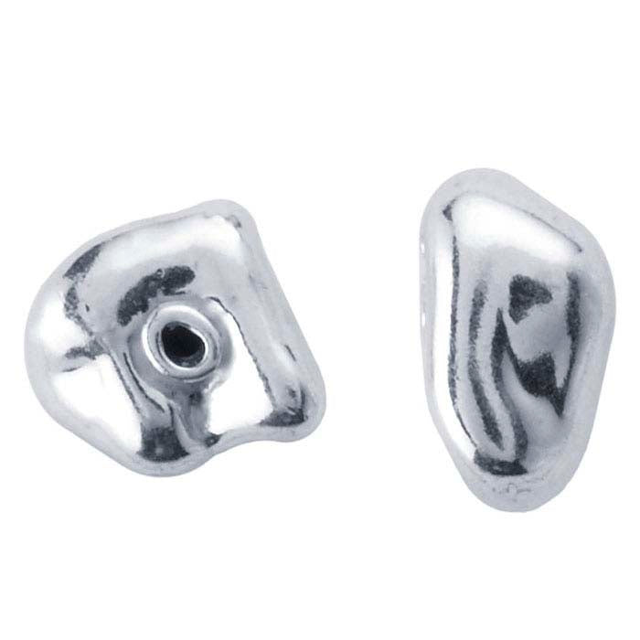 Sterling Silver 7.6 x Electroformed Asymmetrical Bead
