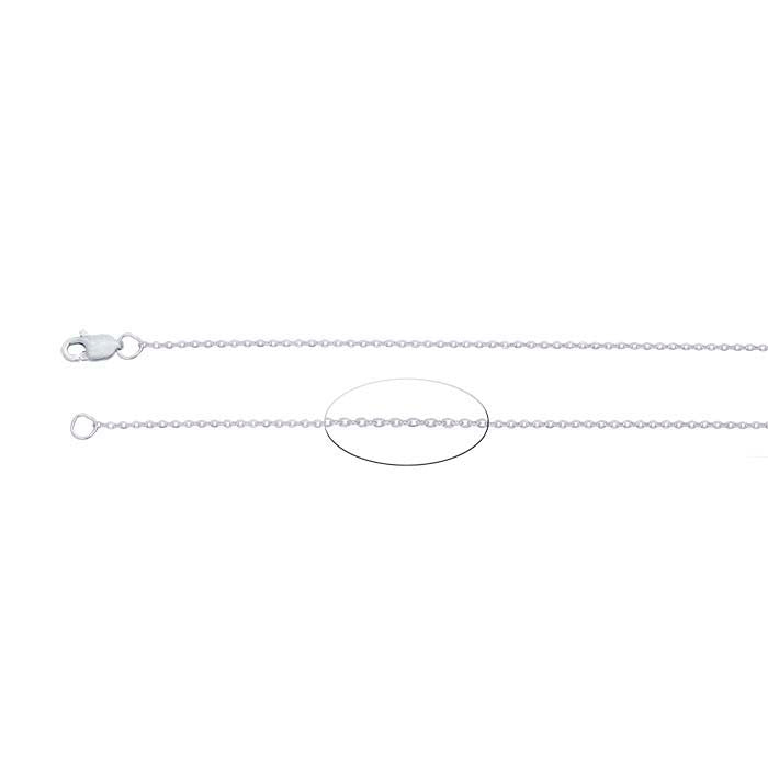 Sterling Silver Flat Round Cable Chain