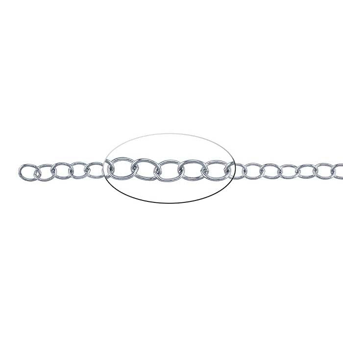 Sterling Silver Oval Cable Chain