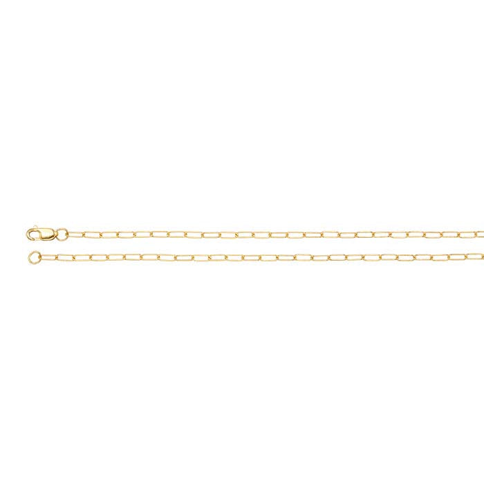 14/20 Yellow Gold-Filled Flat Drawn Oval Cable Chain