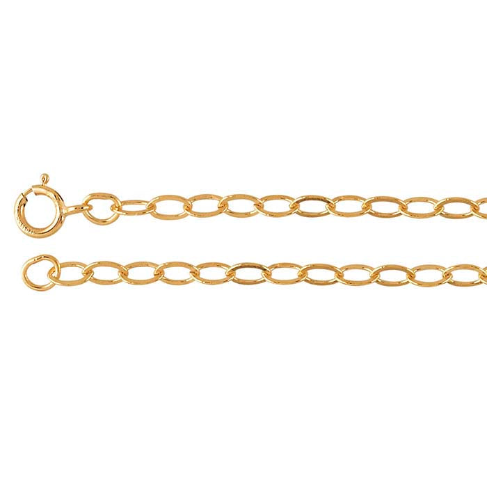14/20 Yellow Gold-Filled Flat Oval Cable Chain