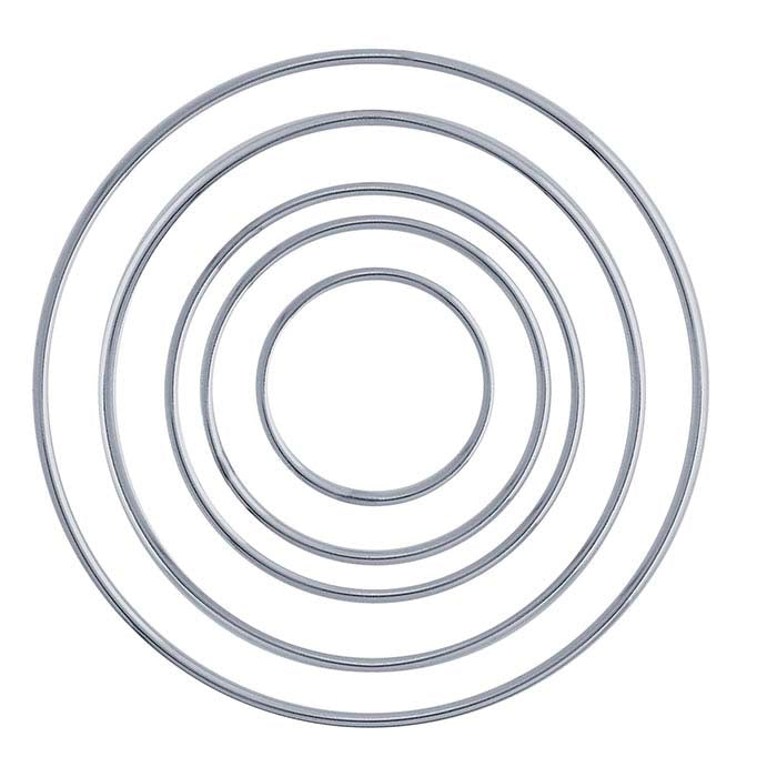 Sterling Silver Concentric Round Component Set