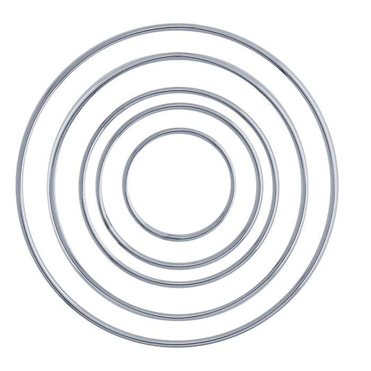 Sterling Silver Concentric Round Component Set