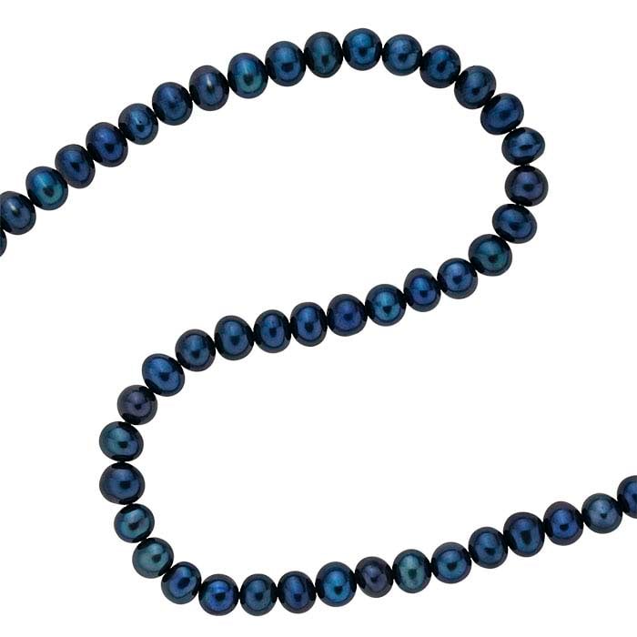 Freshwater Cultured Round Pearl Strands, Raven's Wing, A-Grade