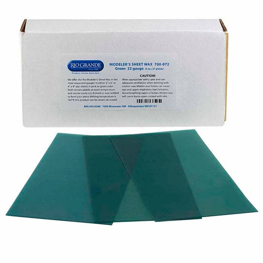 Modeler's Green Wax Sheets, 76.2mm x 152.4 mm