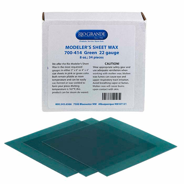 Modeler's Green Wax Sheets, 101.6mm x 101.6 mm