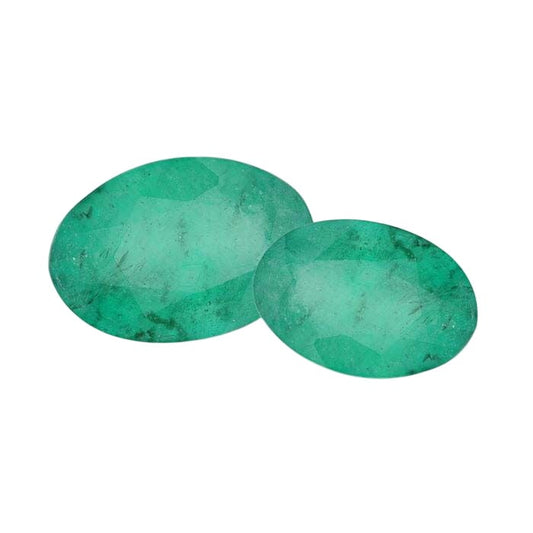 Emerald Oval Faceted Gemstone, A-Grade
