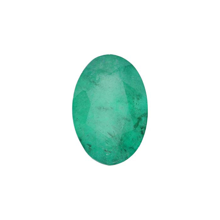 Emerald Oval Faceted Gemstone, A-Grade