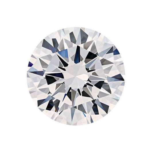 White CZ Round Faceted Gemstone