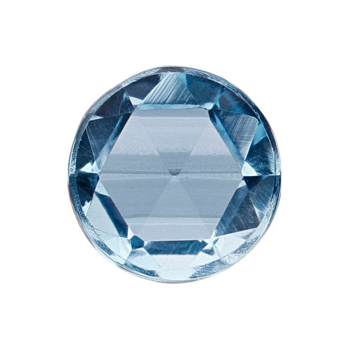 Swiss-Blue Topaz Round Rose-Cut Cabochon