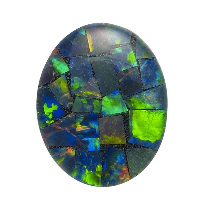 Opal Mosaic Oval Triplet Cabochon
