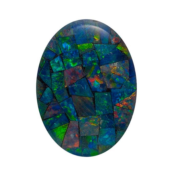Opal Mosaic Oval Triplet Cabochon