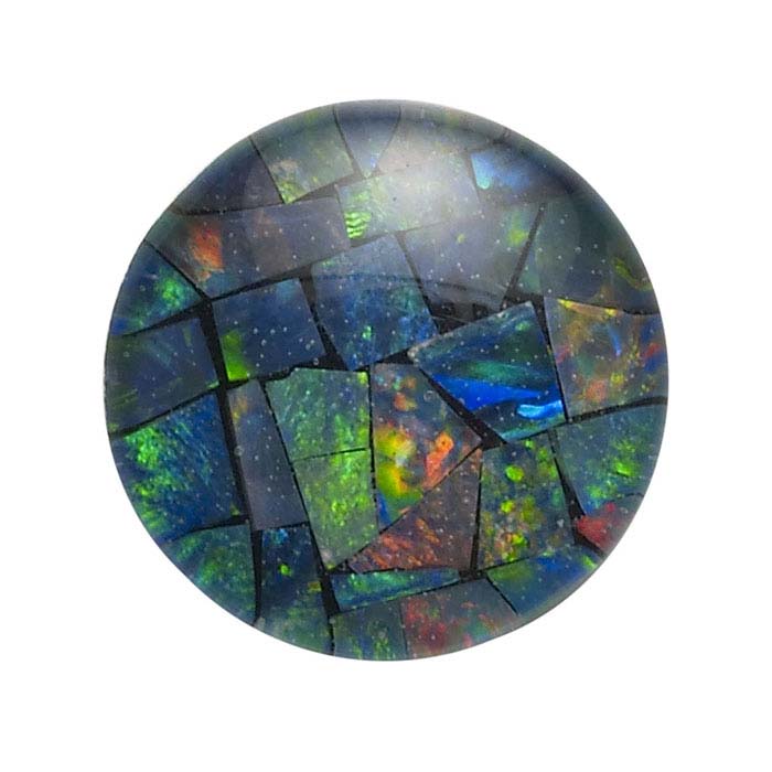 Opal Mosaic Round Triplet Cabochon